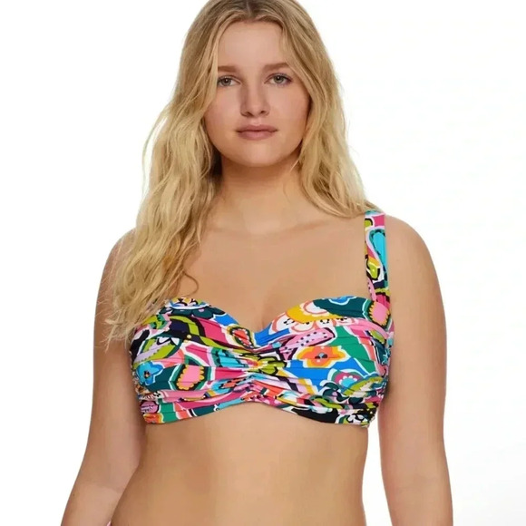 Bleu Rod Beattie Go For Bold Convertible Bikini Top Size 34DD - Picture 2 of 9